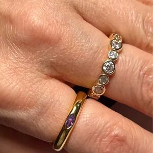 Crystal Elegant Gold Band Ring